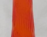 2 - Fenton Orange Swung Glass Vase 22.5"