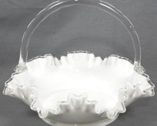 1108 - Fenton Silvercrest Basket 9x10"