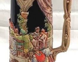 2068 - Vintage Gerz Lidded 3L German Beer Stein 16.5" tall - made in W. Germany