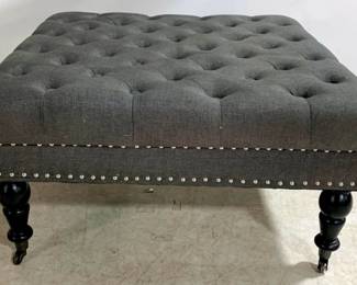 3432 - Powell Tufted Upholstered Ottoman 18 x 34 x 34