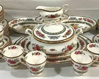 2045 - Paragon Fine Bone China "Tree of Kashmir" 63 pieces