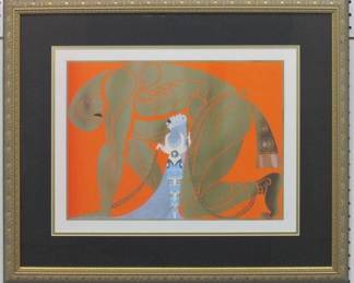 9051 - SAMPSON AND DELILAH PRINT BY ERTE 26.5 X 22