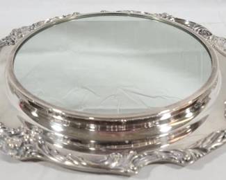 2002 - Reed & Barton Silver Plated Mirrored Plateau