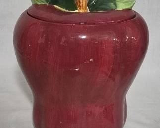 1031 - Ceramic Apple Cookie Jar 11"
