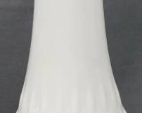147 - Fenton Milk Glass Hobnail Swung Vase 14"