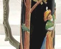 2101 - Vintage King German Beer Stein w/ lid 24" tall