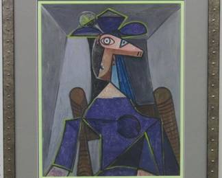 9078 - PORTRAIT DE FEMME GICLEE BY PABLO PICASSO 22 X 26