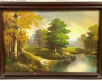 2028 - Framed Oil on Canvas - 41 x 30 not signed