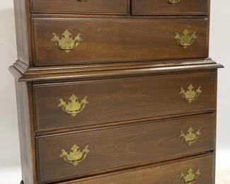 1001 - 9 Drawer Mahogany Chest on Chest 51 x 33 x 20
