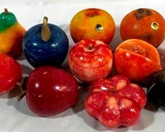 2475 - Group of 11 Decorated Stone Fruit