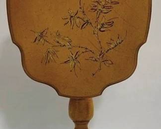 1215 - Bird Decorated Vintage Tilt Top Table 18 x 16 x 12