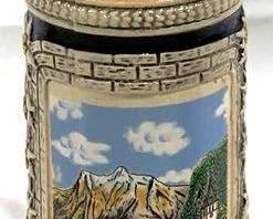 2170 - Vintage Gerz German Beer Stein w/ lid 9.5" tall
