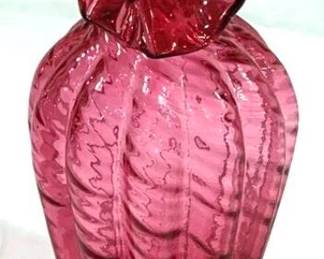 2373 - Fenton Cranberry Vase 11" Tall