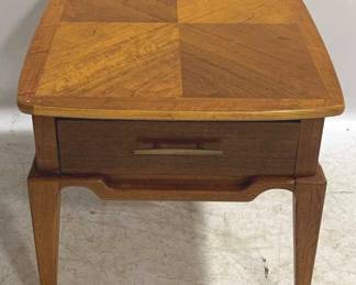 1330 - Lane 1 Drawer Wanut Inlay End Table 20 x 23 x 29
