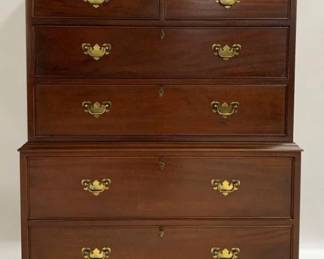 1009 - Craftique 9 Drawer Chest on Chest Bracket Foot 55 x 37 x 21