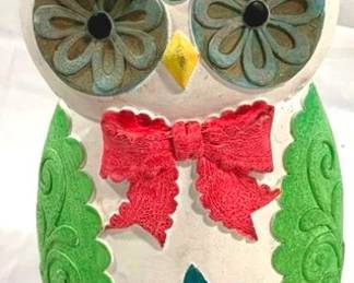 2392 - Cute Resin Owl Figurine 10.5" Tall