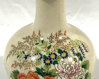 2010 - Vintage Japanese Satsuma Crackle Vase 6" tall