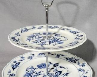 2477x - Blue Danube 2-Tier Serving Dish 10 x 9