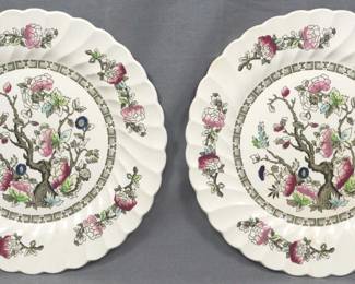 1109x - Pr Myott Staffordshire Indian Tree Plates 10'