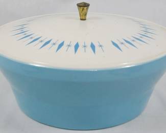 119 - Mar-Crest Atomic Carousel Diamond Casserole 6x9"