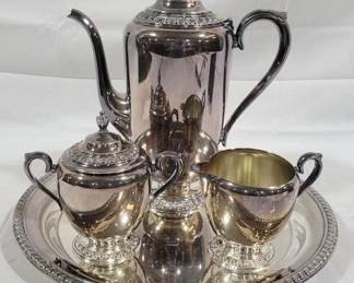 2004 - 4-piece Silver Plated Coffee Set by W. Rogers 10" tall - Fenwick