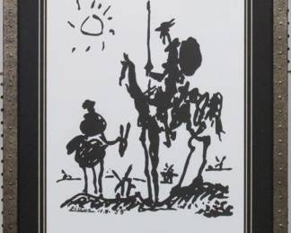 9021 - DON QUIXOTE SILKSCREEN BY PABLO PICASSO 22 X 28.5