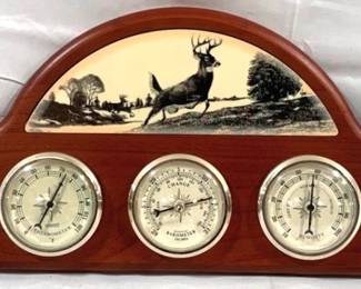 2434 - Wall Barometer w/ Stag 14 x 9