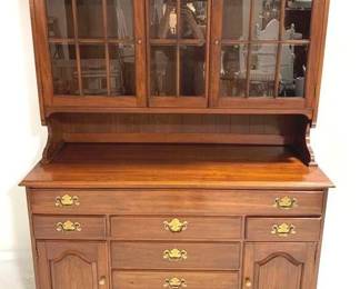 2562 - Henkel Harris Cherry China Cabinet 73" x 54" x 20"