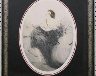 9023 - PUFF OF SMOKE PRINT BY LOUIS ICART 19.5 X 24