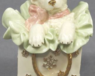 1105 - Lenox Playful Present Dog Figure 5"