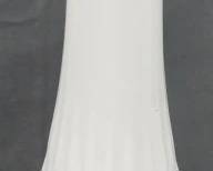 145 - Fenton Milk Glass Hobnail Swung Vase 15"