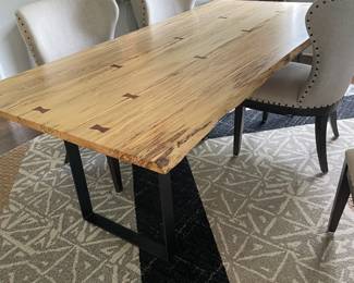 3 Year Old Live Edge Dining Table and 4 Chairs