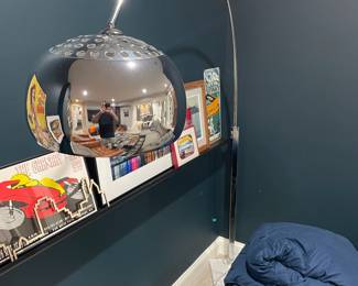 Modern Chrome Arc Floor Lamp