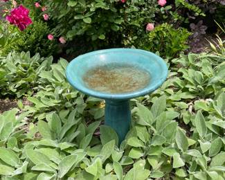 Pottery Birdbath