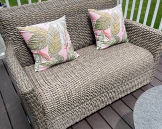 Three Piece Outdoor Faux Wicker Set