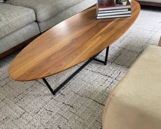 Oval Modern Wood Coffee Table