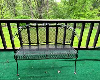WOODARD Wrought Iron Briarwood Settee