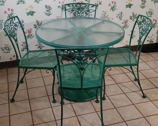 Woodard Vintage Wrought Iron Dining Set