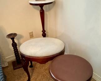 Antique organ stool