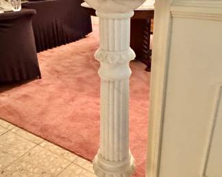 Carved marble pedestal
