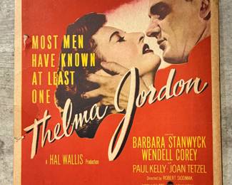 Thelma Jordan Barbara Stanwyck 1949 movie poster