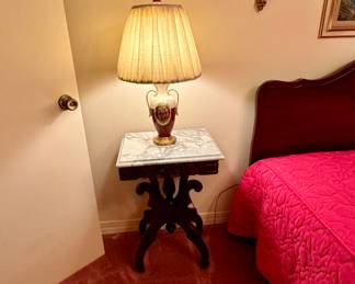 Rose carved marble top table