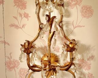 Florentine wall sconce, one of pair