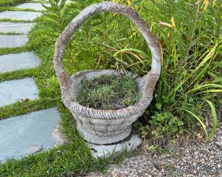 Concrete basket - one of pair