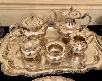Silver plated tea and coffee service