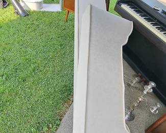 Custom made window cornice PAIR - 54" & 82" length in off-white leaf pattern jacquard - over $300 each originally - $50