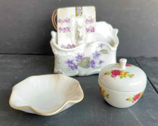 Vintage Letter Holder, Kutani Trinket Dish More