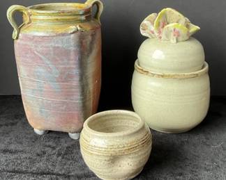 Peter Alsen Olive Green Pottery Vase More