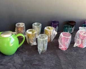 12 Moroccan Tea Glasses Teapot