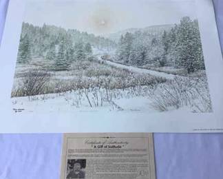 Jon Crane Print A Gift of Solitude with COA